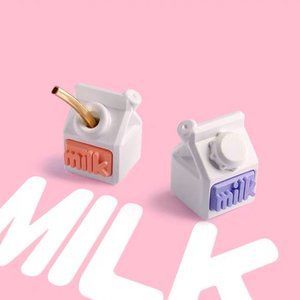 3d milk carton earrings